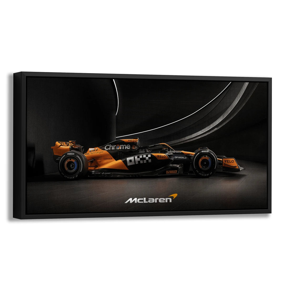 McLaren F1 z Boku | Obraz, w czarnej ramie, pod kątem