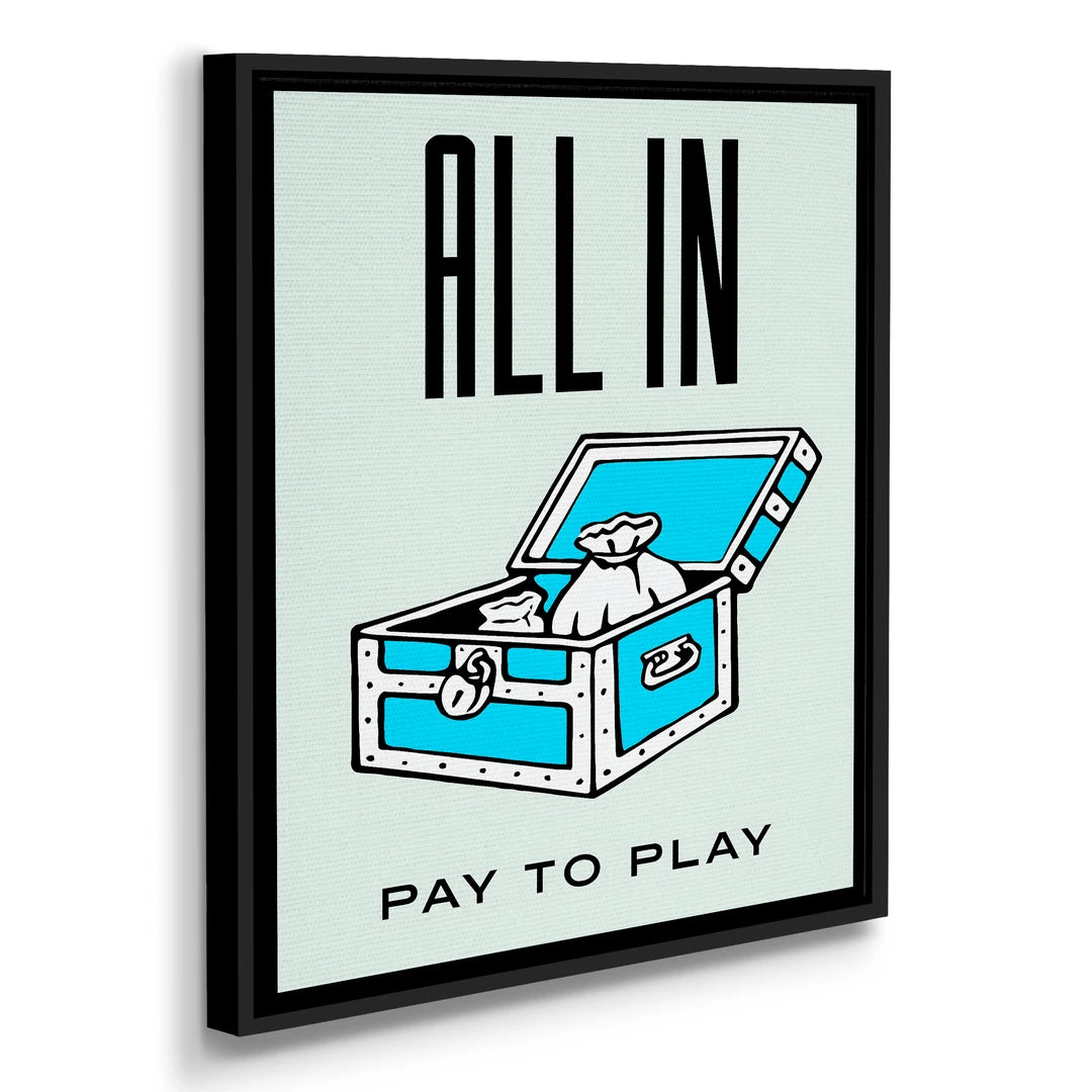 Monopoly All In | Obraz, w czarnej ramie, pod kątem