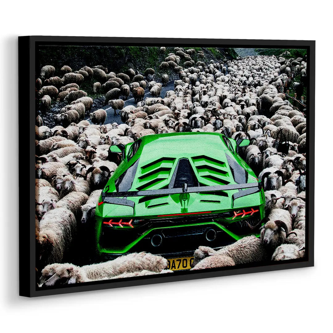 Zielone Lamborghini | Obraz