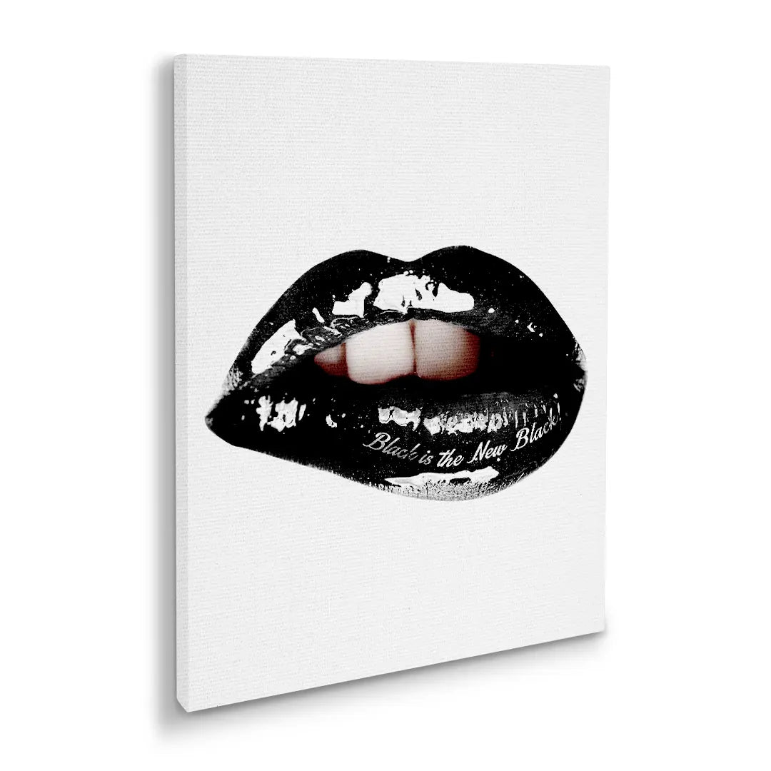 Lips Black Is The New Black | Obraz