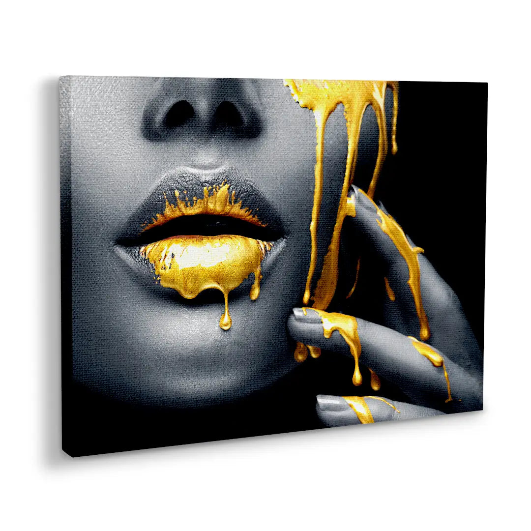 Golden Lips | Obraz