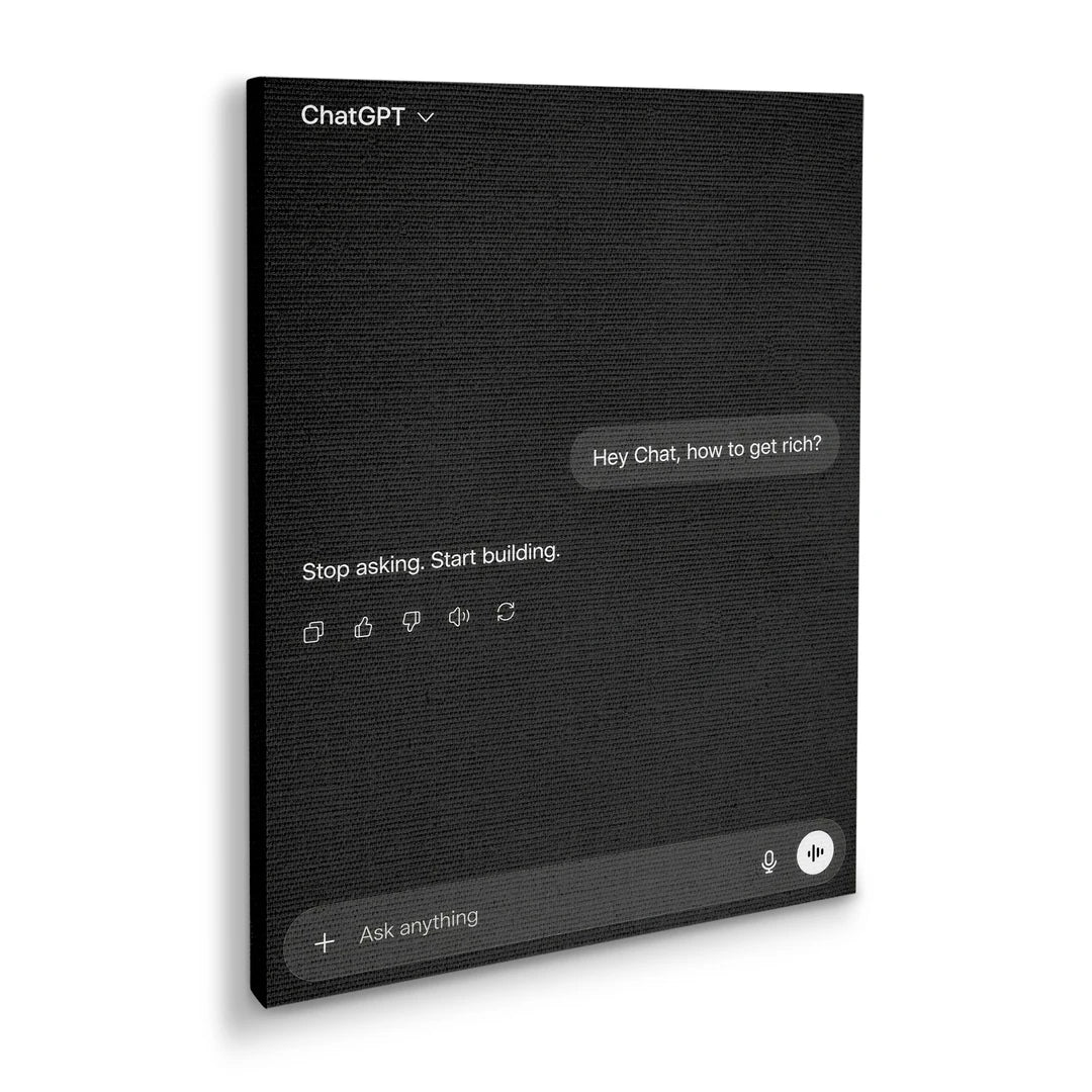 Stop Asking Start Building | Obraz, pod kątem