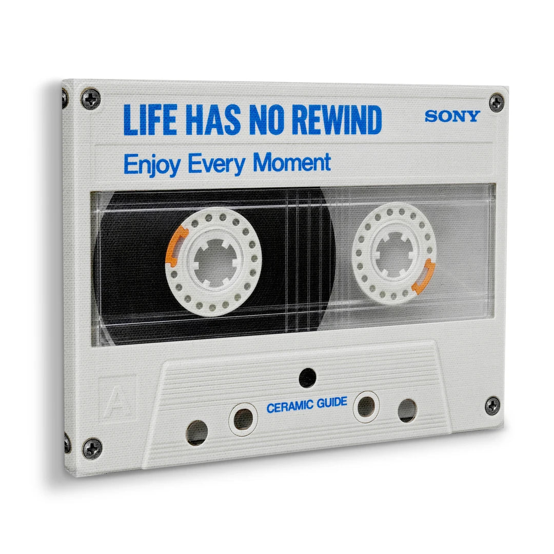 Kaseta Sony Life Has No Rewind | Obraz, pod kątem