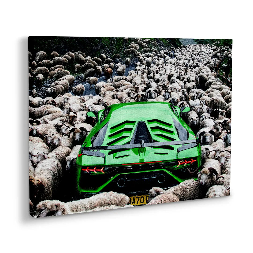 Zielone Lamborghini | Obraz