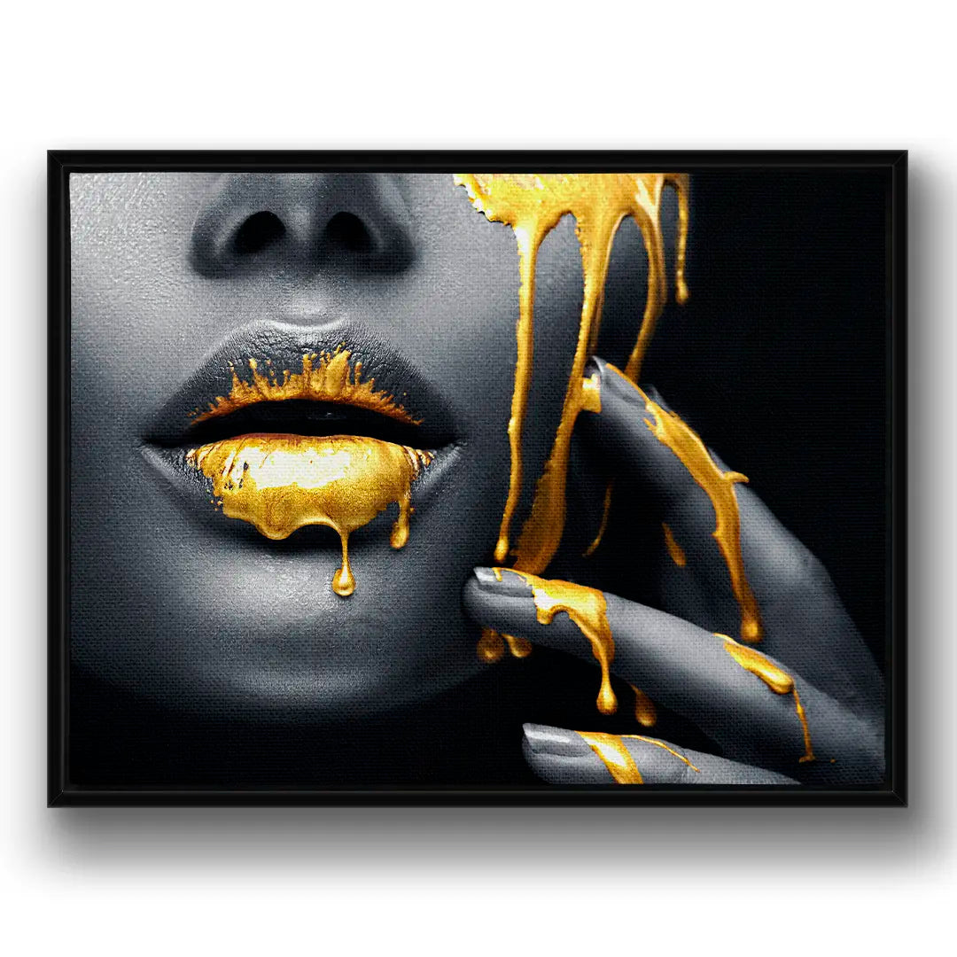 Golden Lips | Obraz