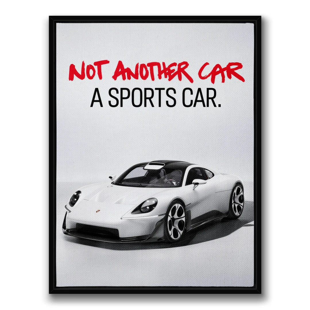 Porsche Not Another Car | Obraz, w czarnej ramie, widok z przodu