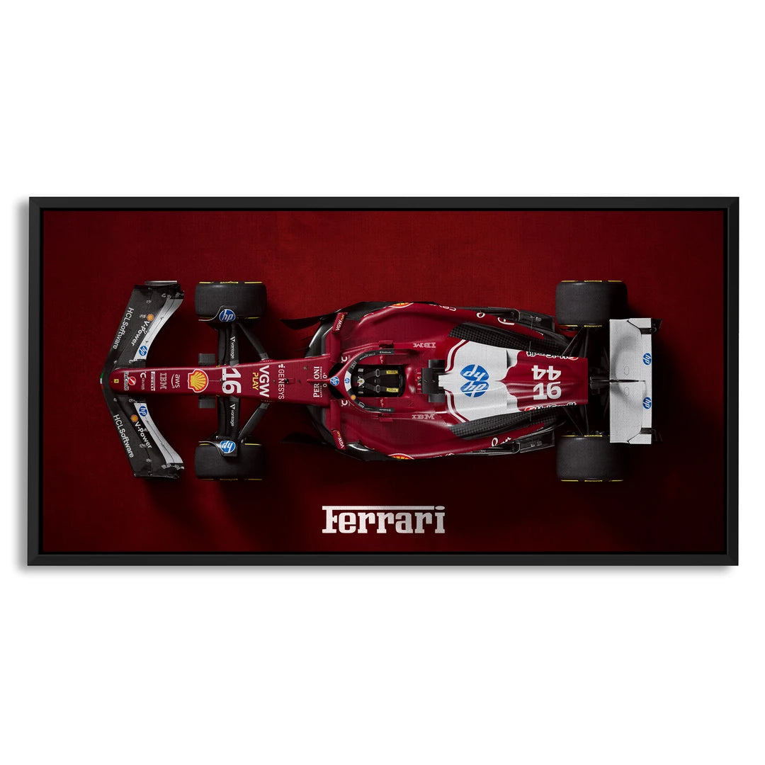 Ferrari F1 z Góry | Obraz, w czarnej ramie, widok z przodu