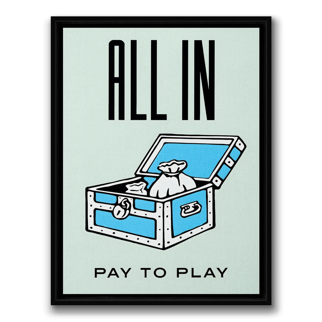 Monopoly All In | Obraz, w czarnej ramie, widok z przodu