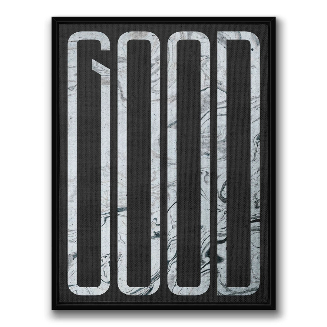 Good | Obraz, w czarnej ramie, widok z przodu