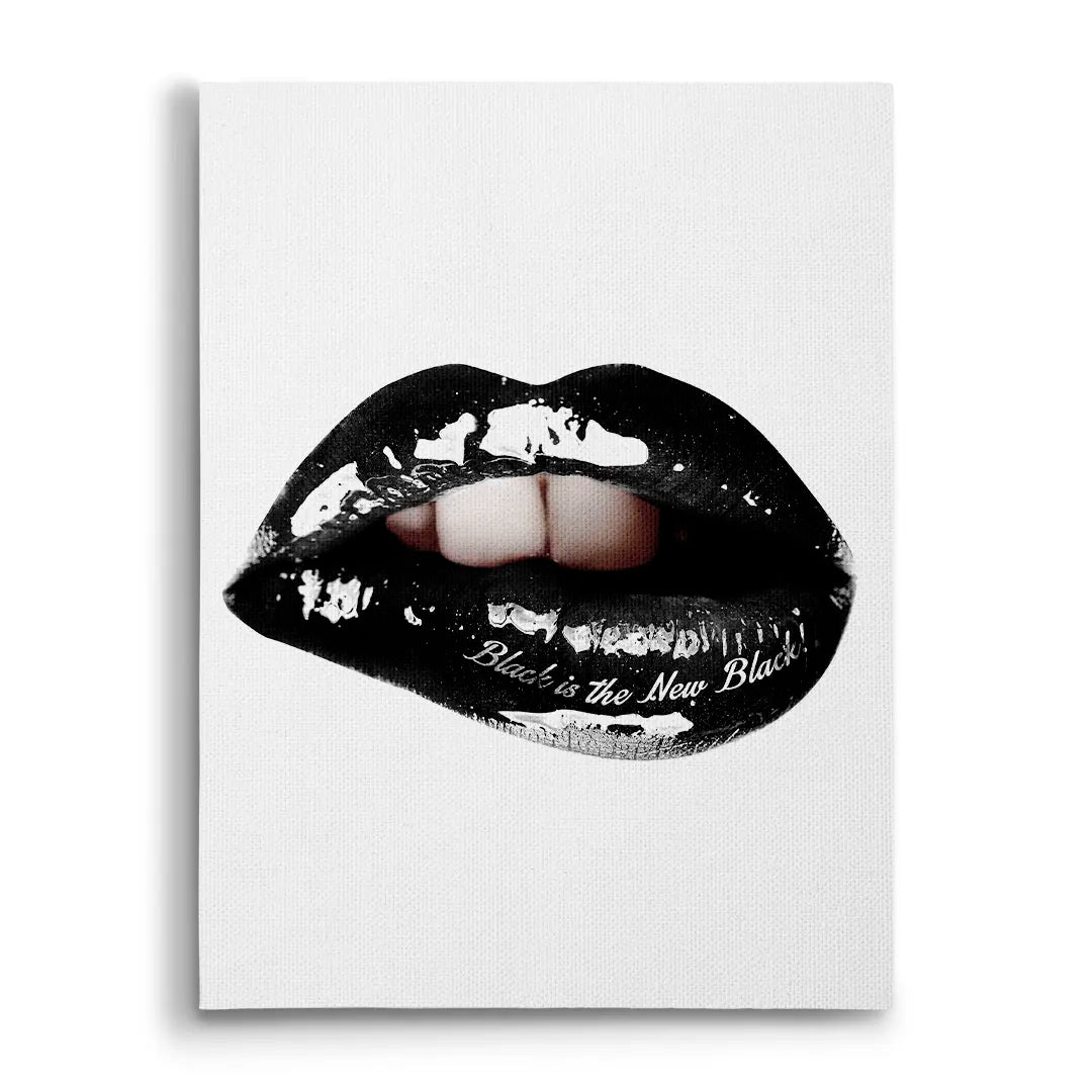 Lips Black Is The New Black | Obraz