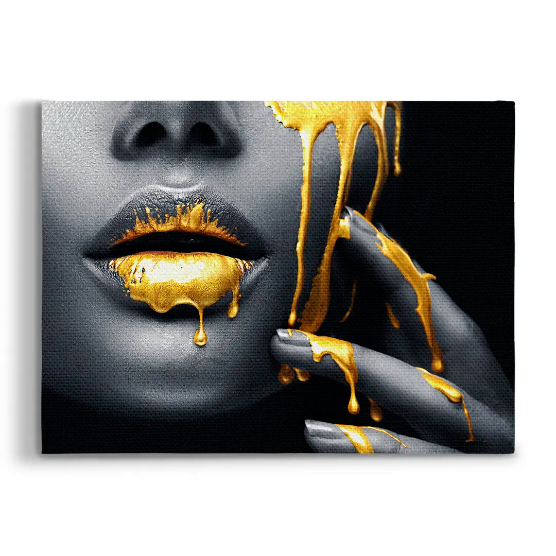 Golden Lips | Obraz