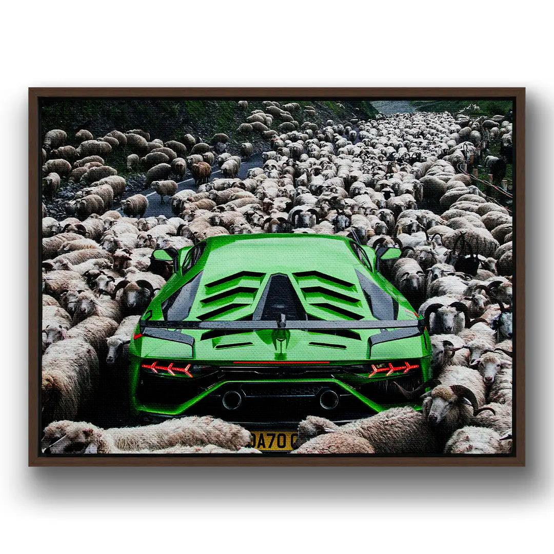 Green Lamborghini