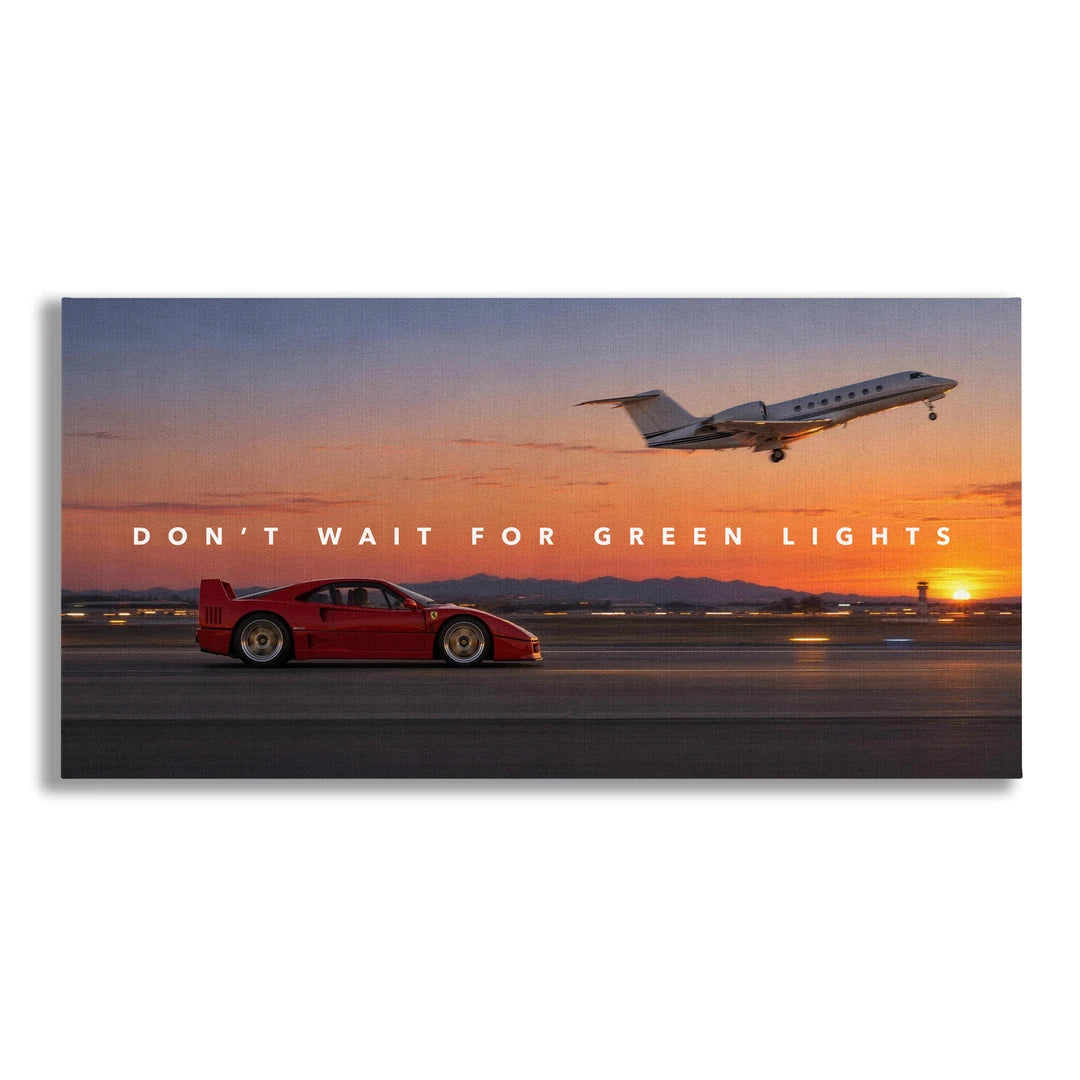 Ferrari F40 Don't Wait For Green Lights | Obraz, widok z przodu