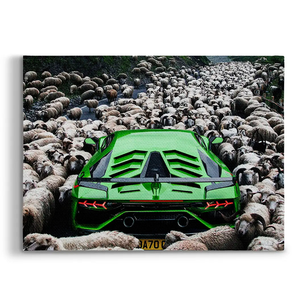 Green Lamborghini