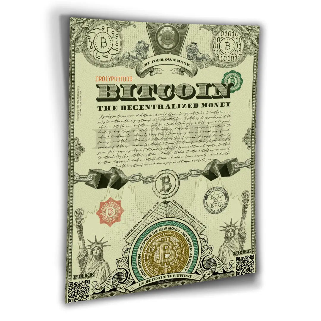 Bitcoin Certyfikat | Plakat