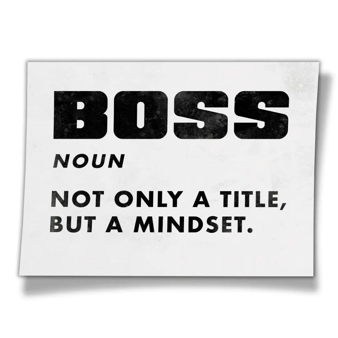 Boss Definicja Biały | Plakat