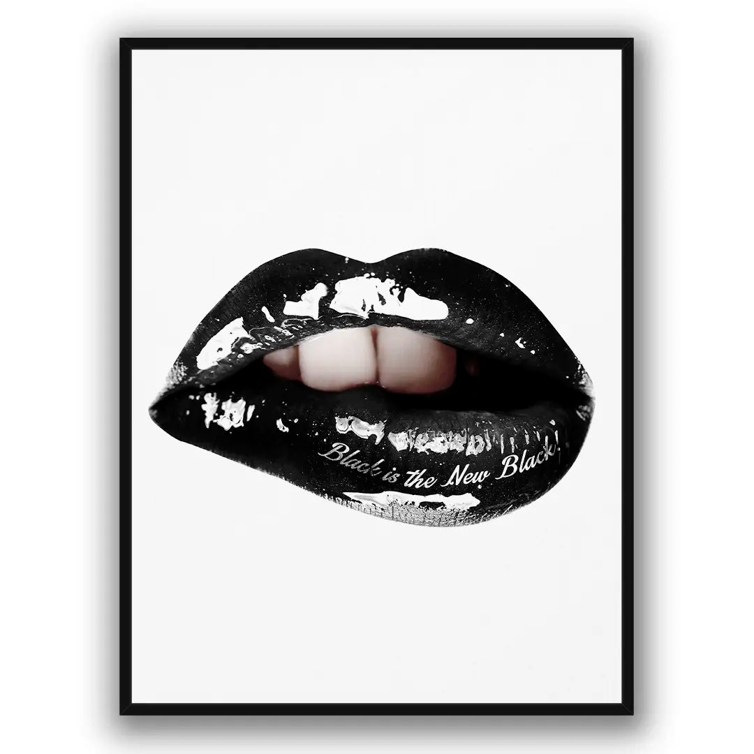 Lips Black Is The New Black | Plakat
