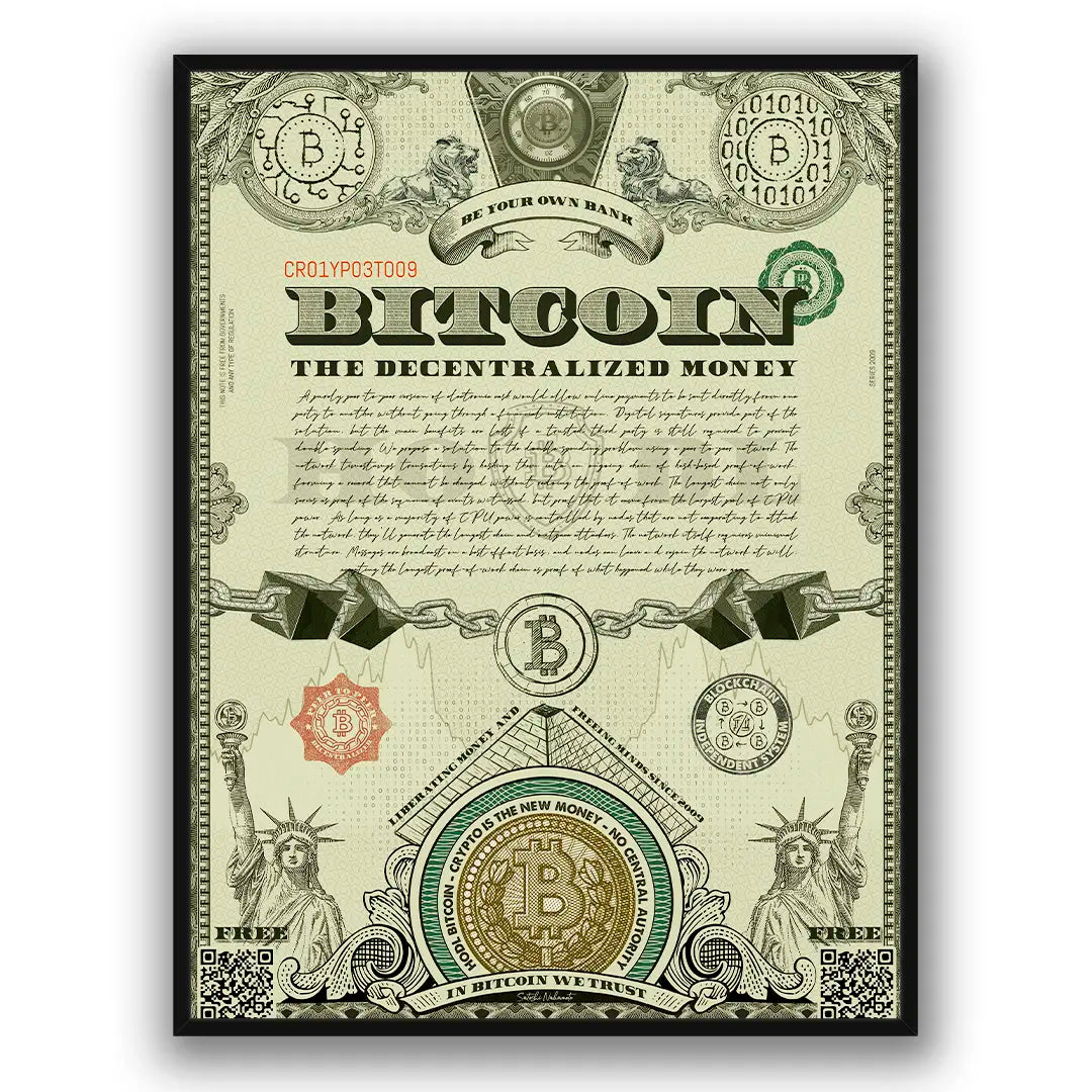 Bitcoin Certyfikat | Plakat