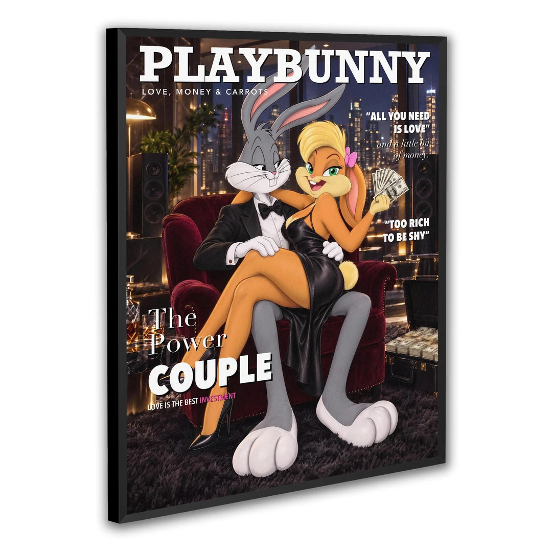 Playbunny The Power Couple | Plakat, w czarnej ramie, pod kątem