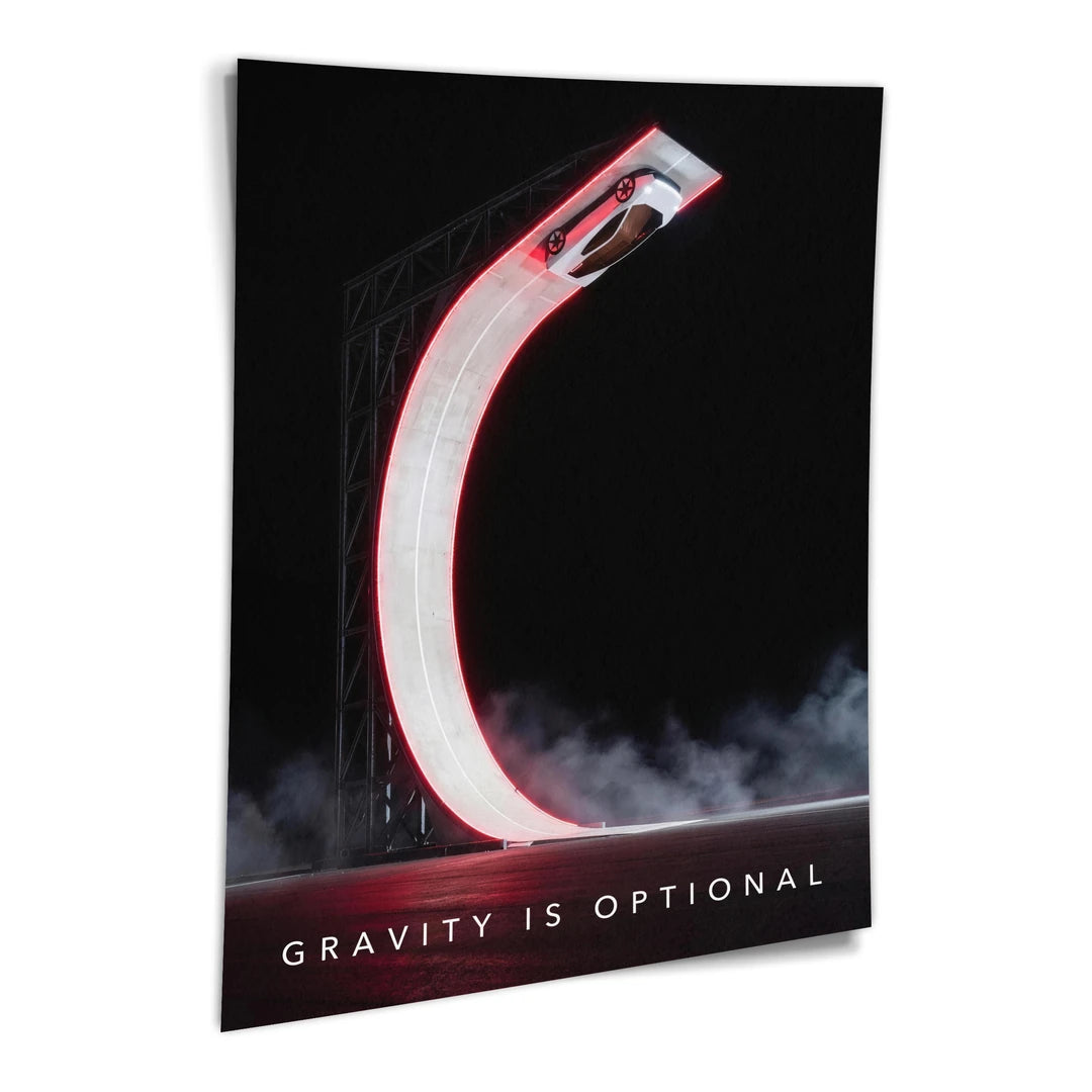 Tesla Gravity Is Optional | Plakat, pod kątem
