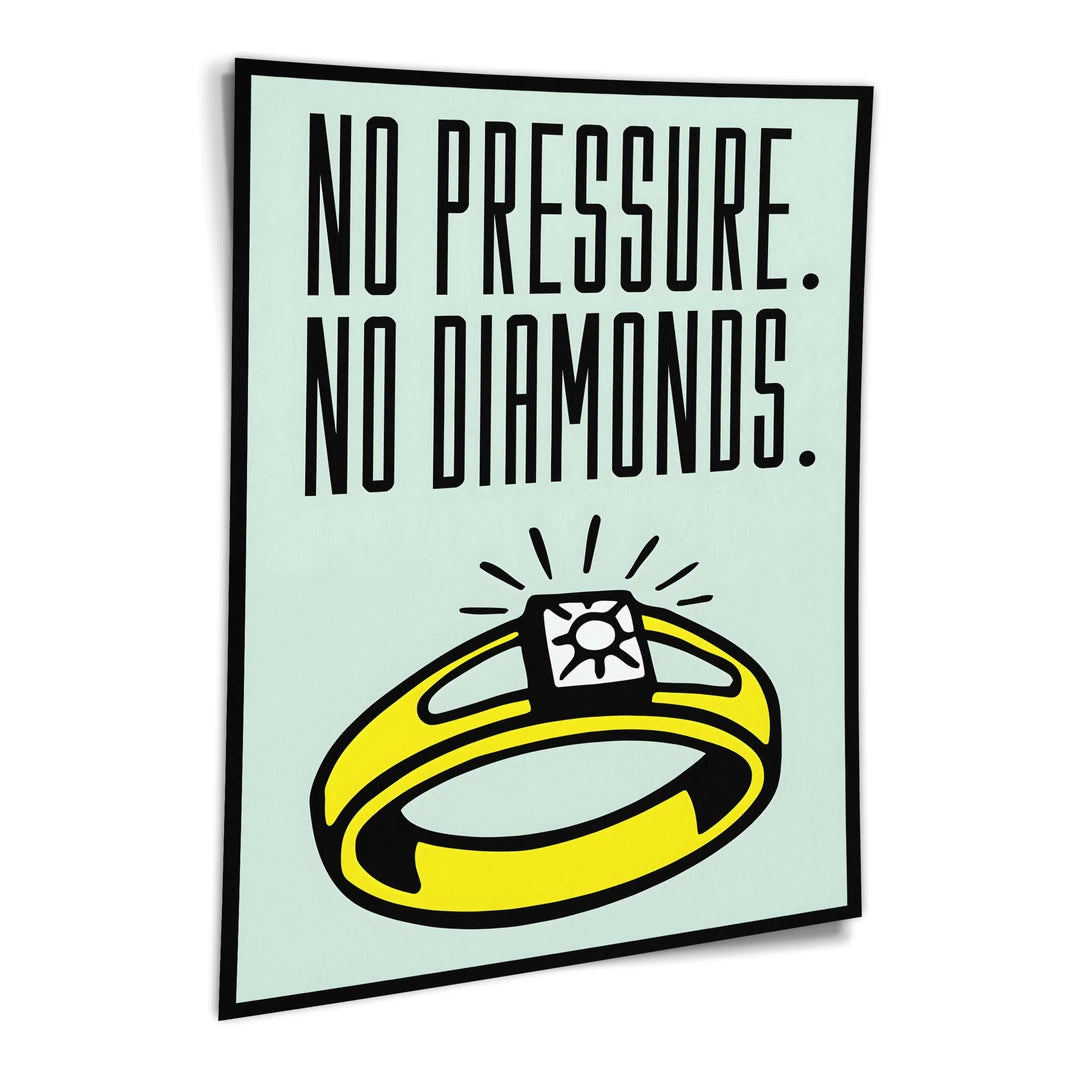 Monopoly No Pressure No Diamonds | Plakat, pod kątem