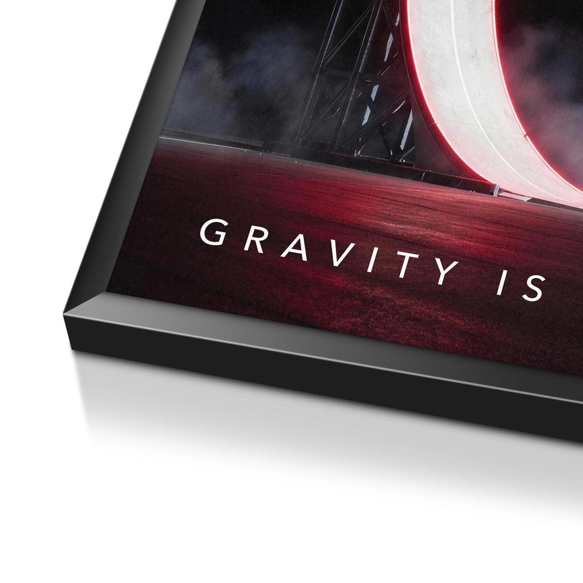 Tesla Gravity Is Optional | Plakat, w czarnej ramie, zbliżenie