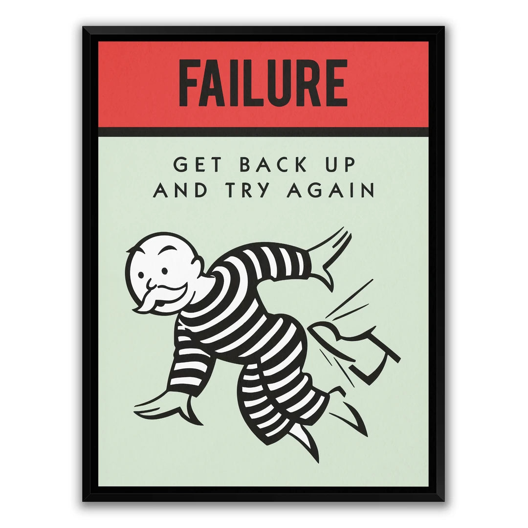 Monopoly Failure | Plakat, w czarnej ramie, widok z przodu