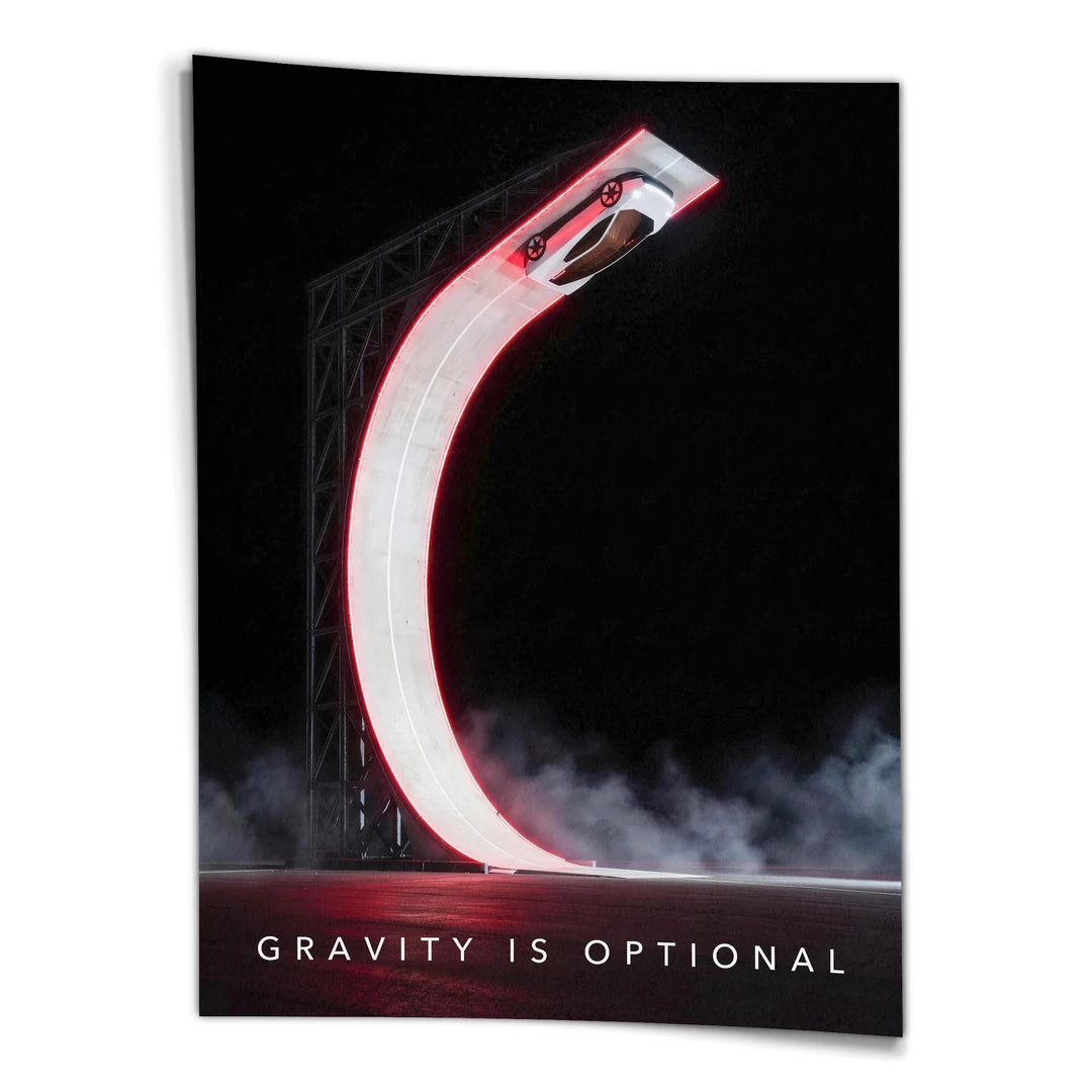 Tesla Gravity Is Optional | Plakat, widok z przodu