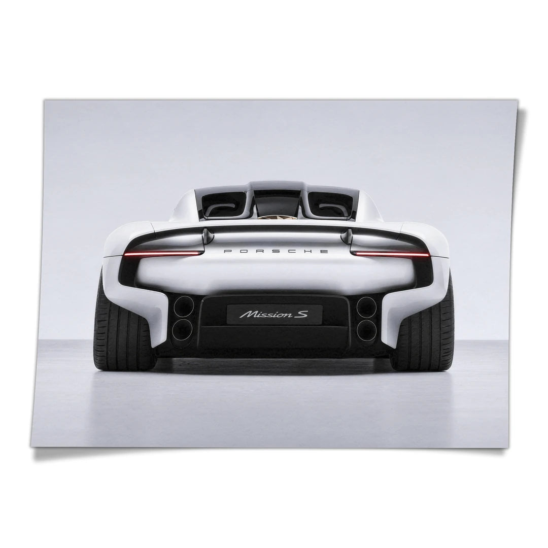 Porsche Mission S z Tyłu | Plakat, widok z przodu
