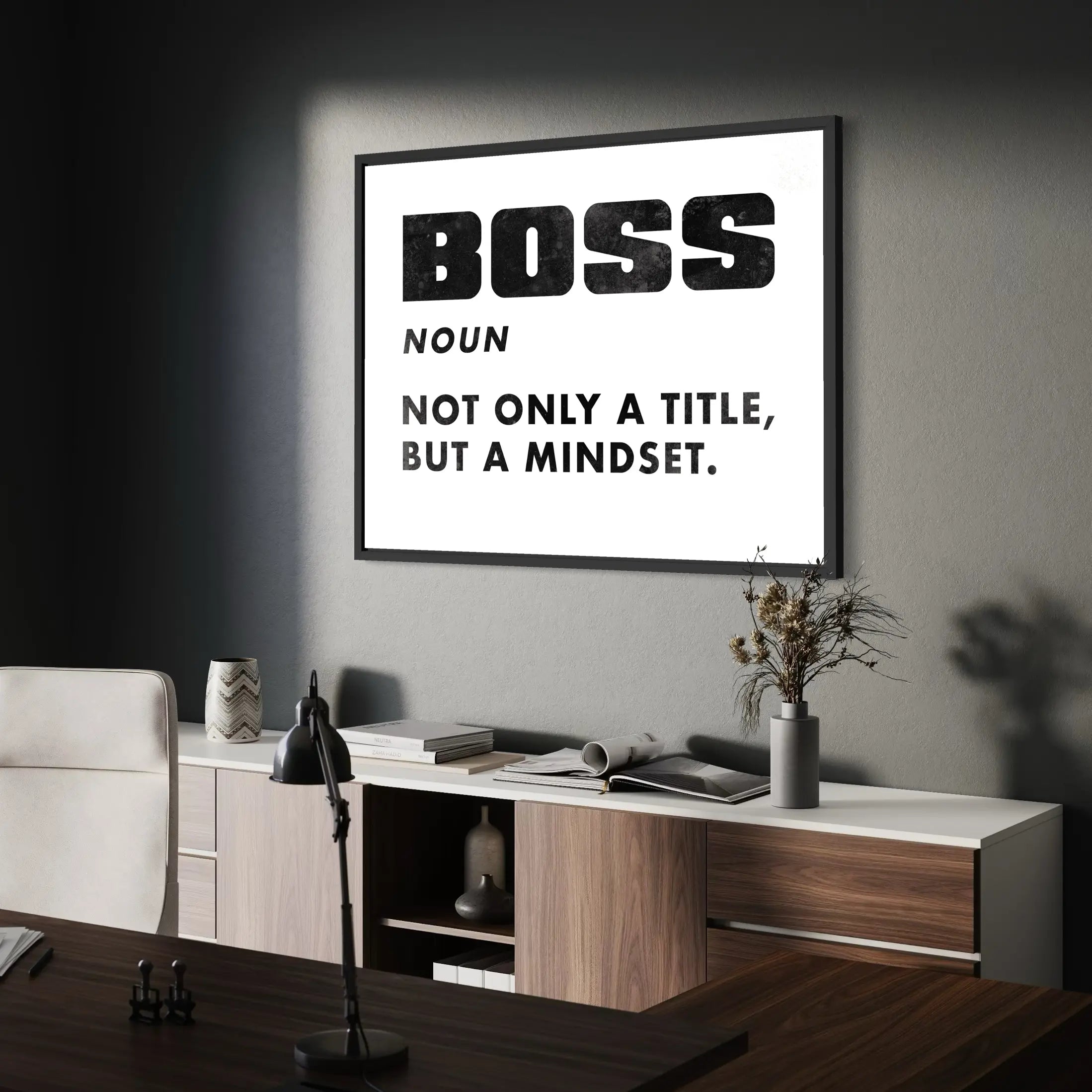 Boss Definicja Biały | Plakat