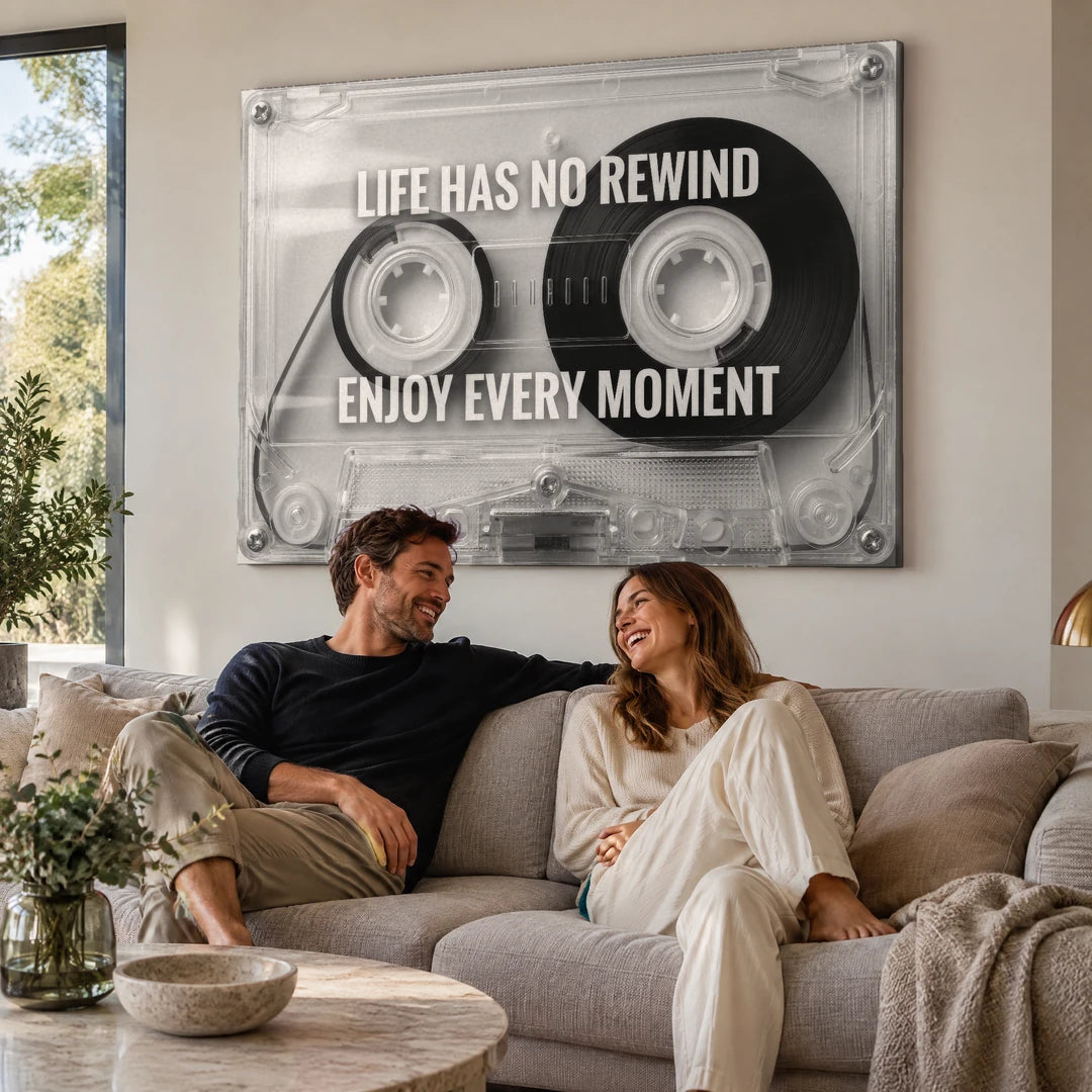Kaseta Life Has No Rewind | Plakat, we wnętrzu