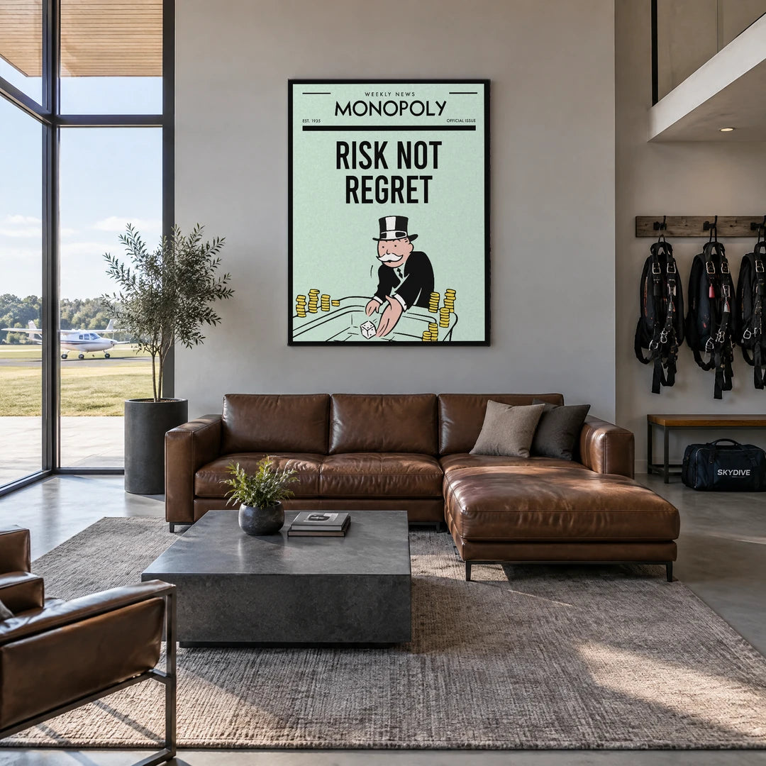 Monopoly Risk Not Regret | Obraz, we wnętrzu