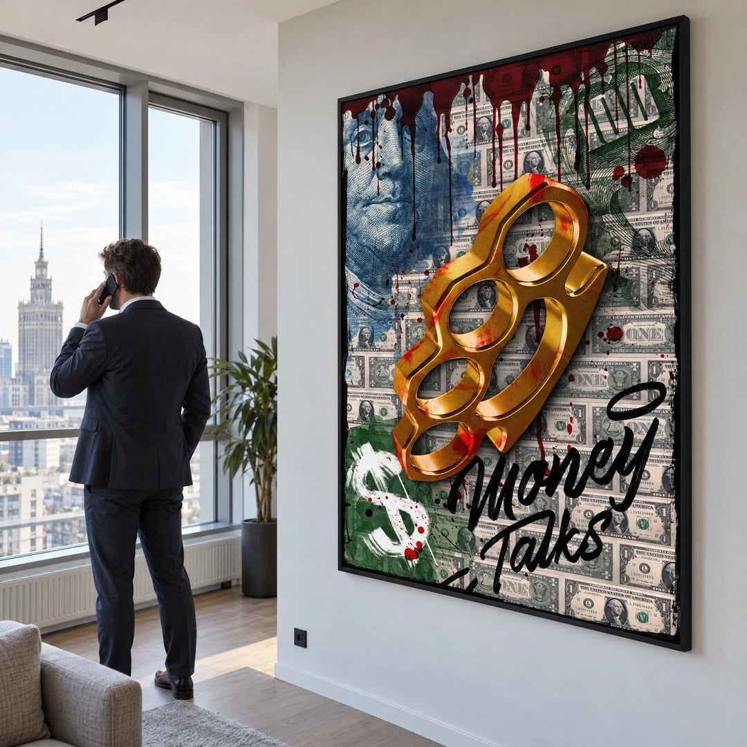 Money Talks | Plakat, we wnętrzu