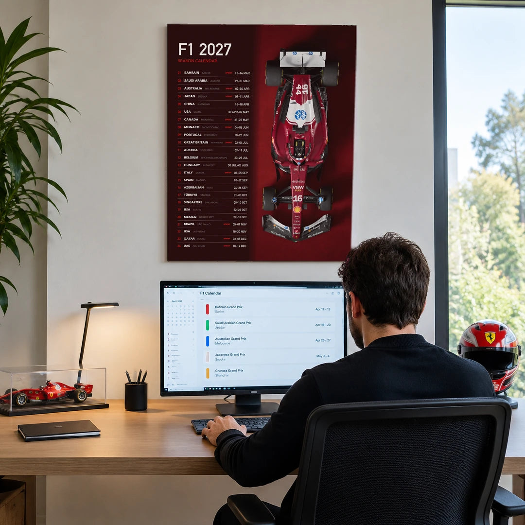 Kalendarz F1 2027 | Plakat, we wnętrzu