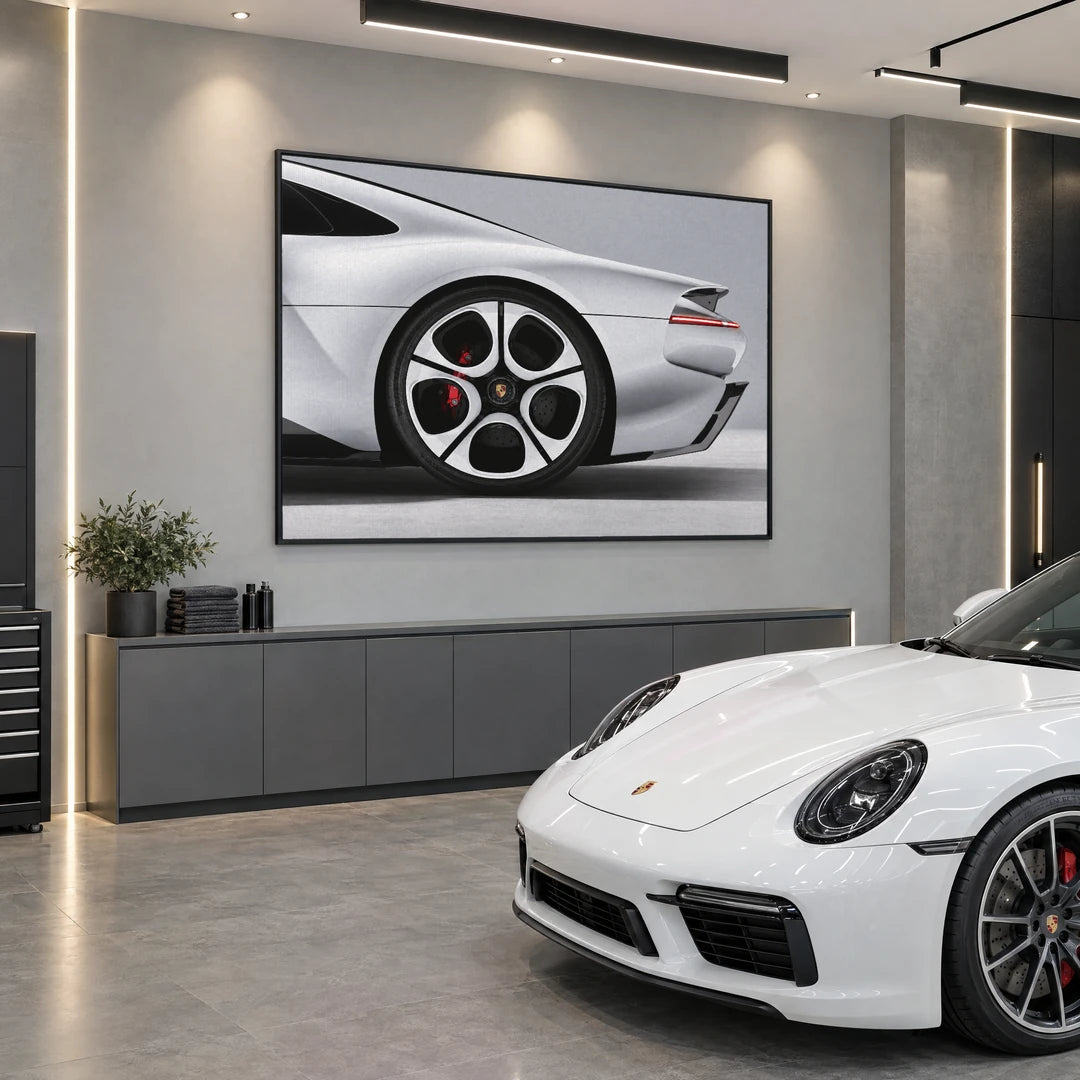 Porsche Mission S z Boku | Plakat, we wnętrzu