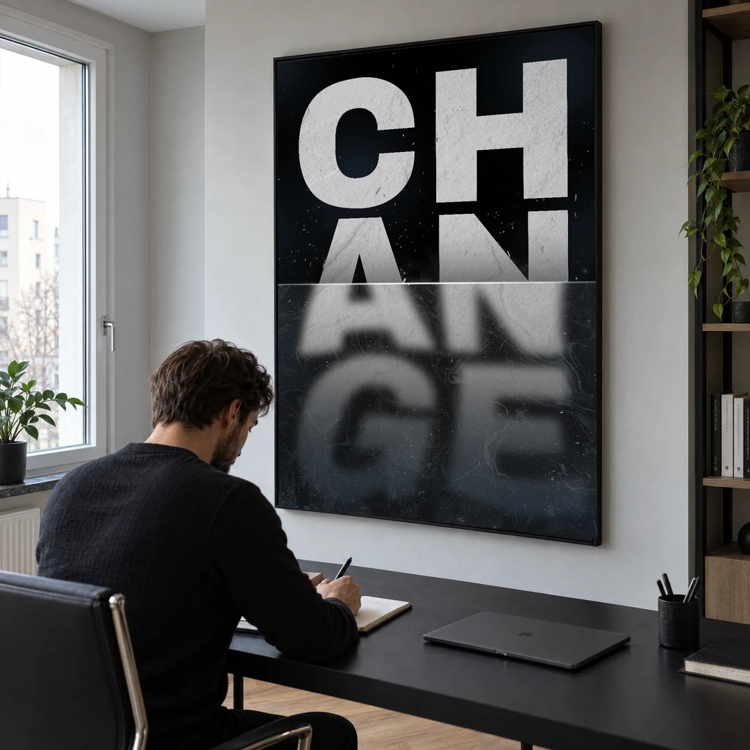 Change | Plakat, we wnętrzu