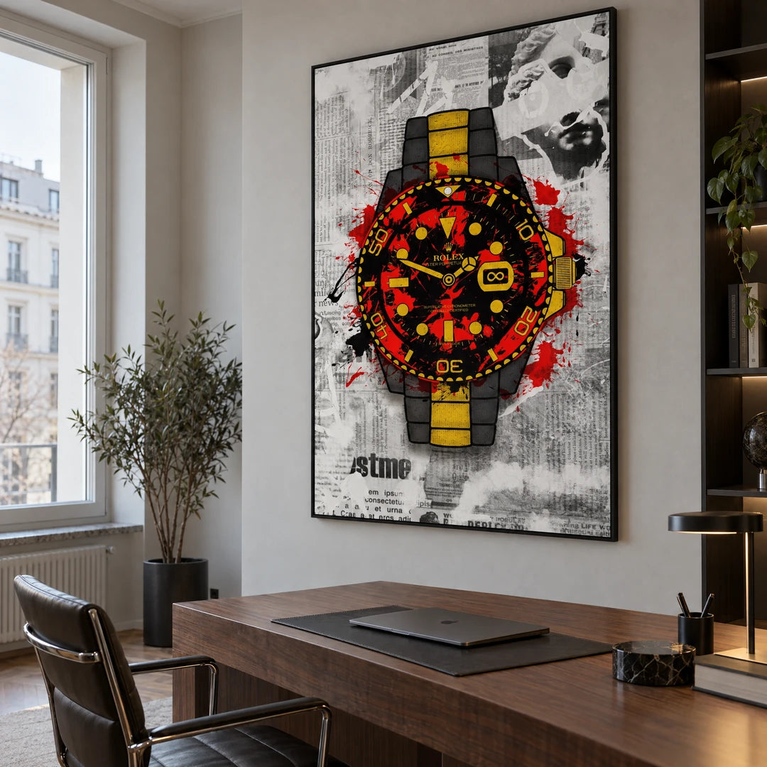 Czerwony Rolex | Plakat, we wnętrzu
