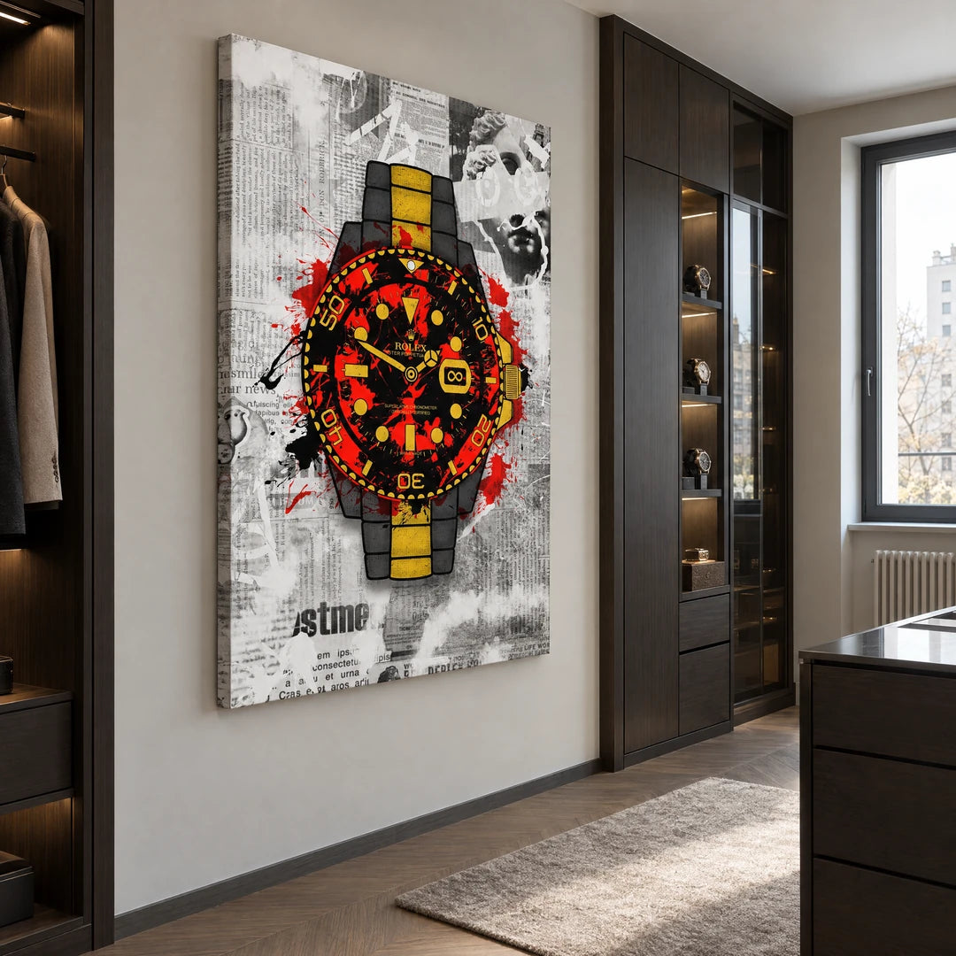Czerwony Rolex | Plakat, we wnętrzu