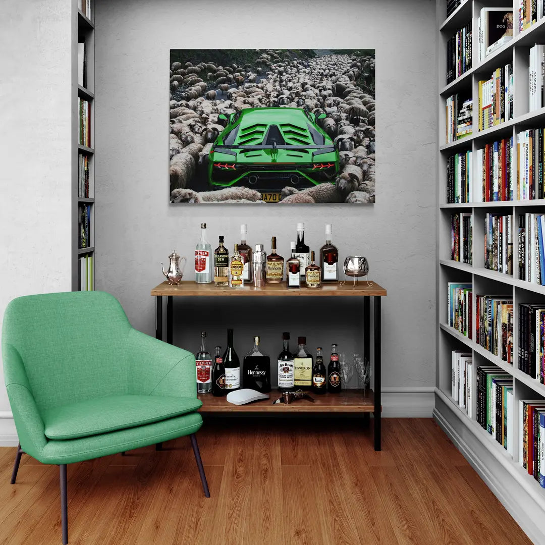 Green Lamborghini