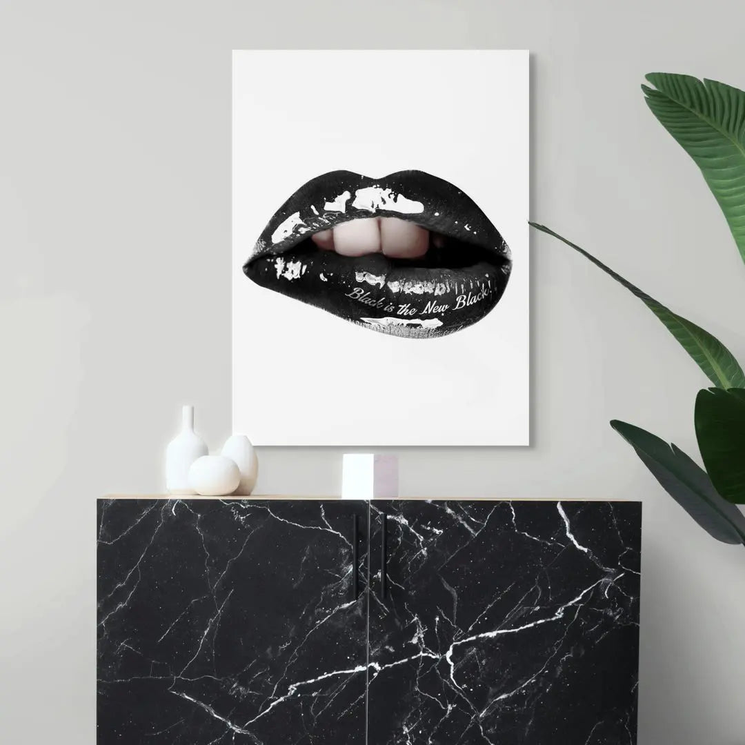 Lips Black Is The New Black | Plakat