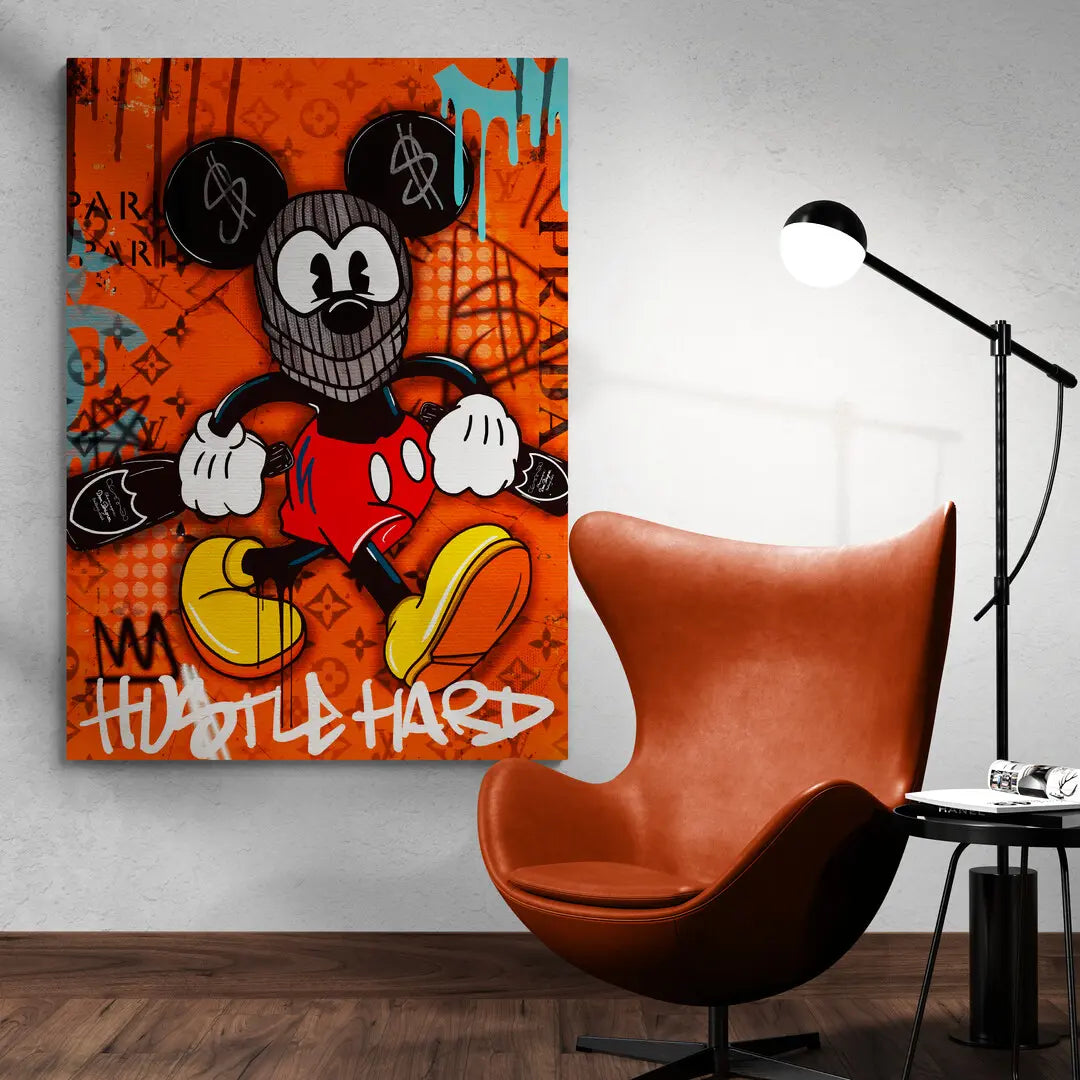Hustle Hard Mickey | Canvas