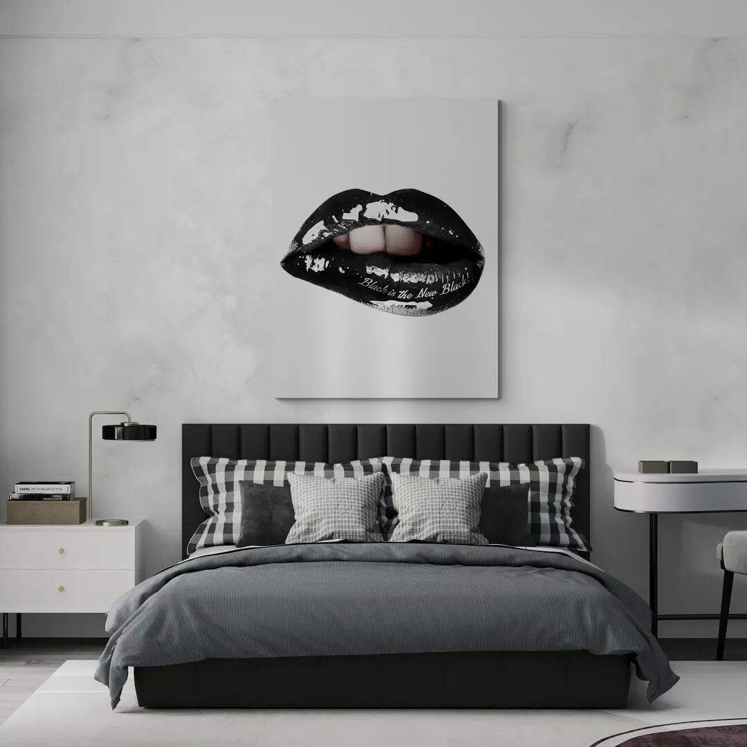 Lips Black Is The New Black | Obraz