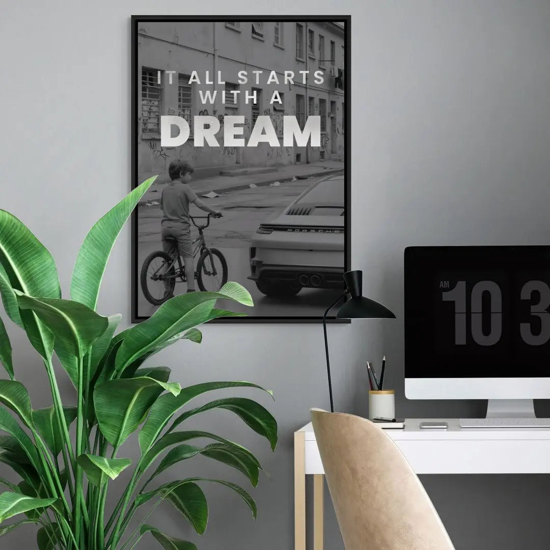 It All Starts With A Dream Porsche | Plakat