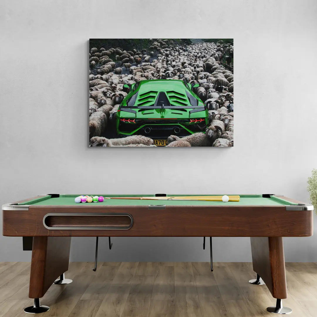 Green Lamborghini