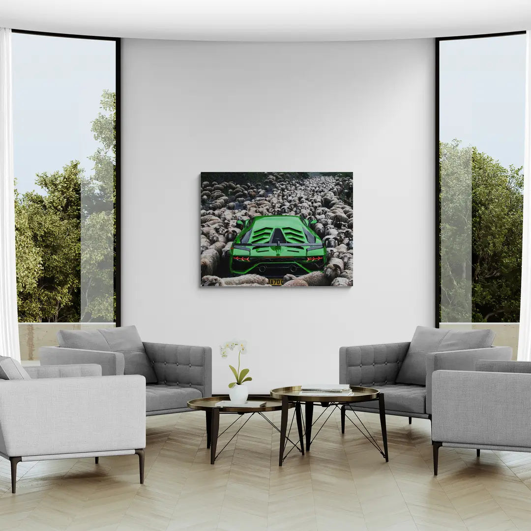 Green Lamborghini