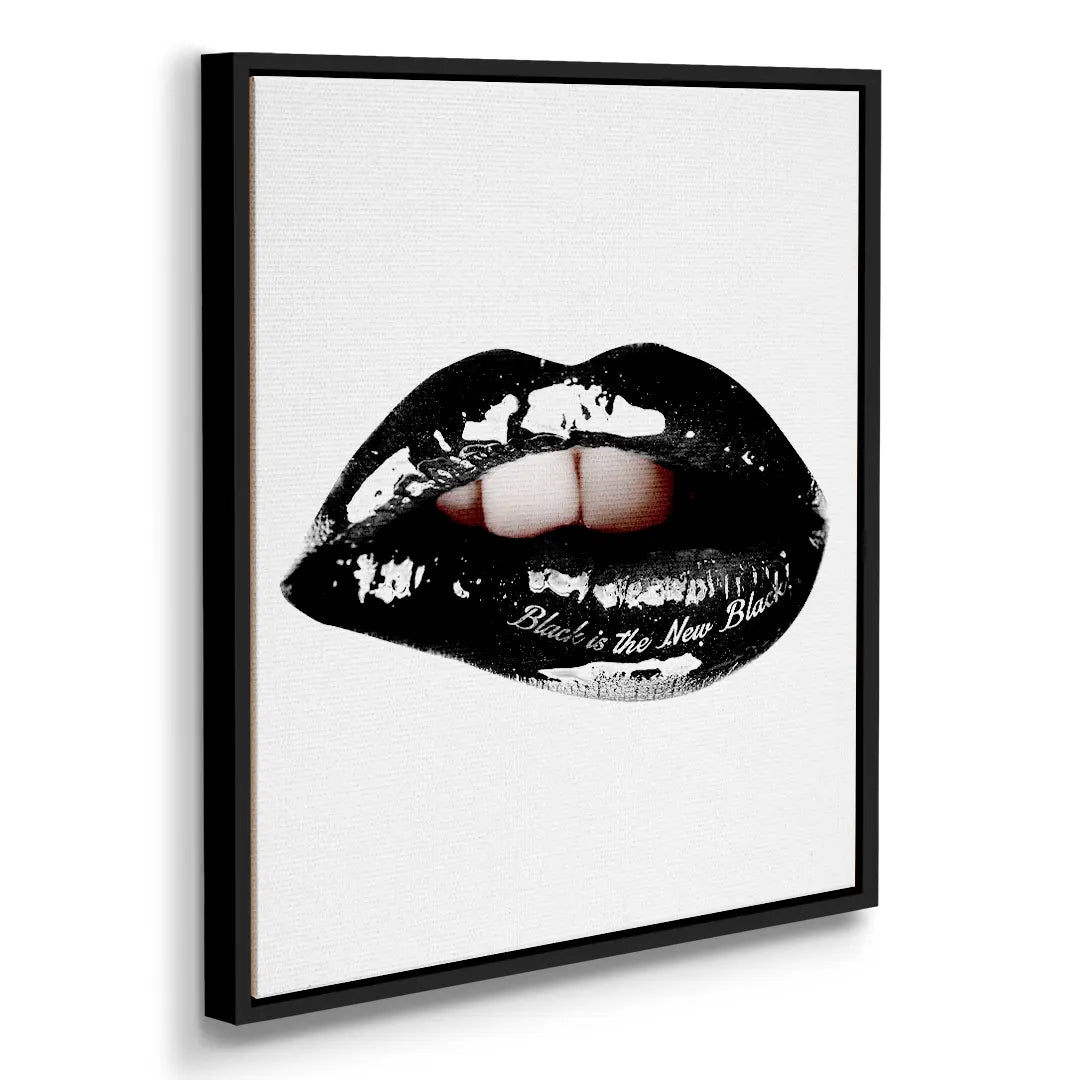 Lips Black Is The New Black | Obraz