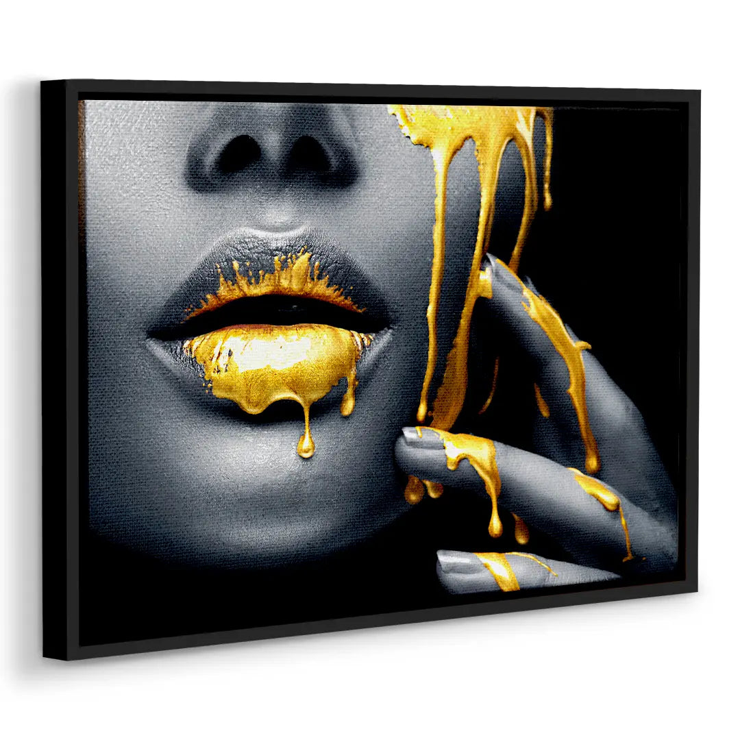 Golden Lips | Obraz