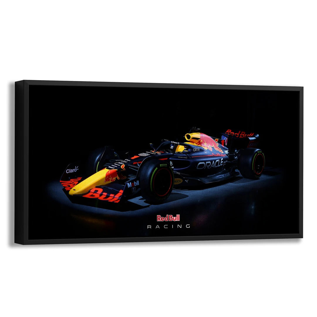Red Bull Racing F1 | Obraz, w czarnej ramie, pod kątem