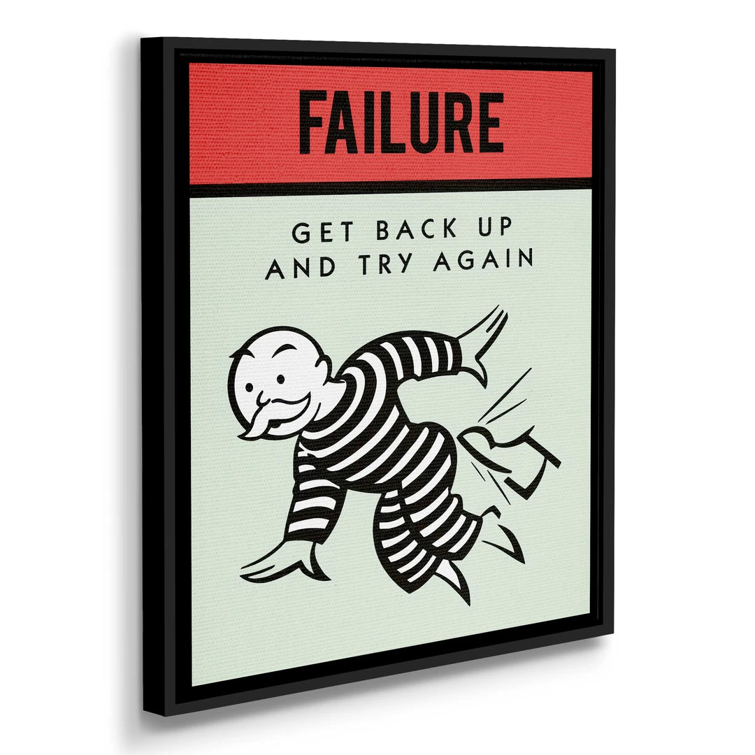 Monopoly Failure | Obraz, w czarnej ramie, pod kątem