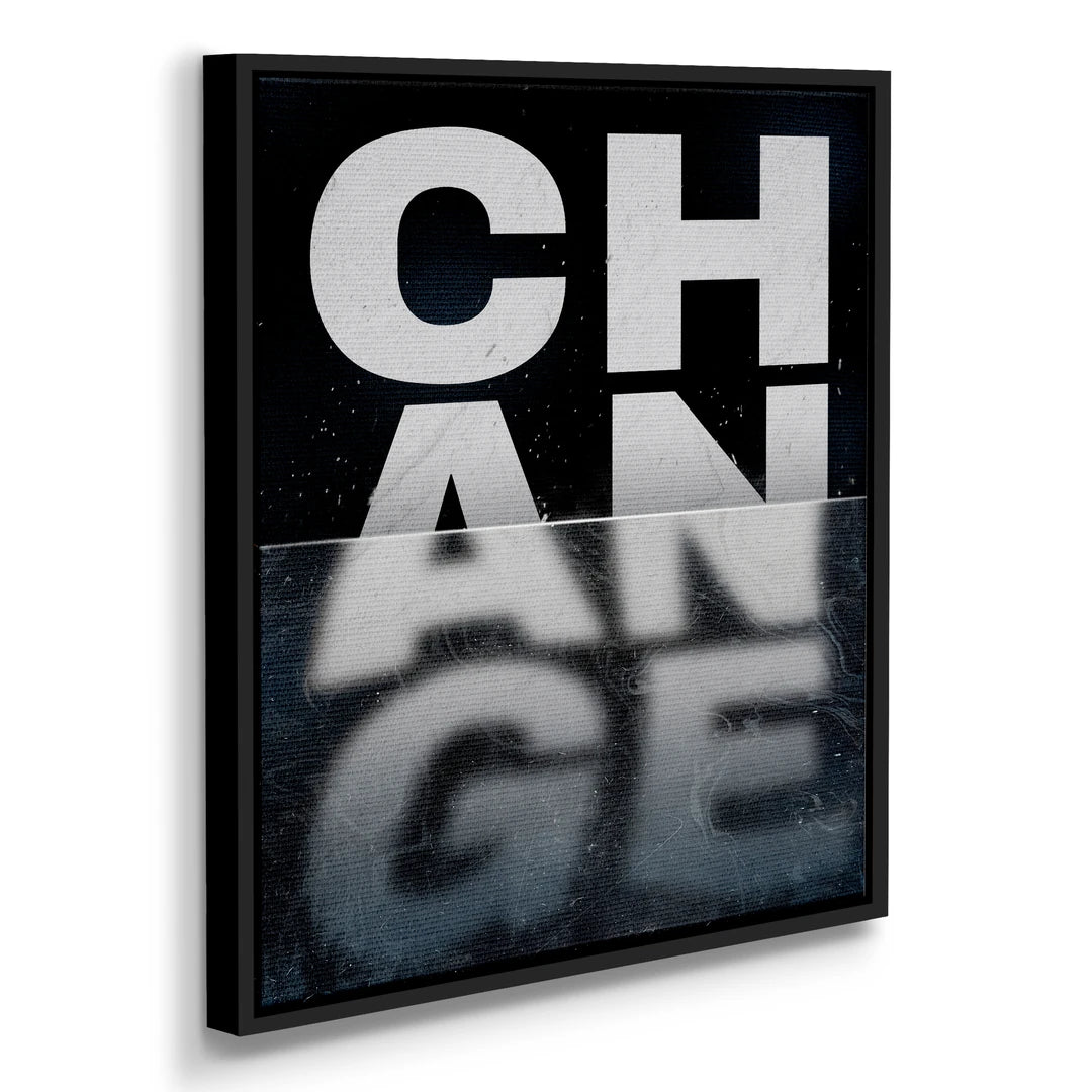 Change | Obraz, w czarnej ramie, pod kątem